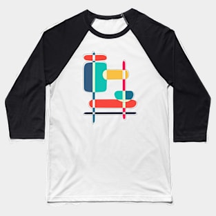 Minimalist Abstract Shapes Art III Baseball T-Shirt